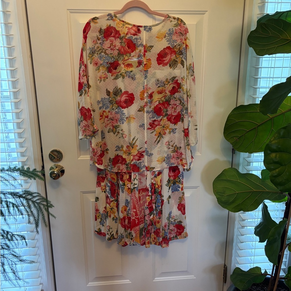 Beautiful Carole Little Classic 3/4 Sleeve Floral 2 piece outfit - Picture 4 of 11